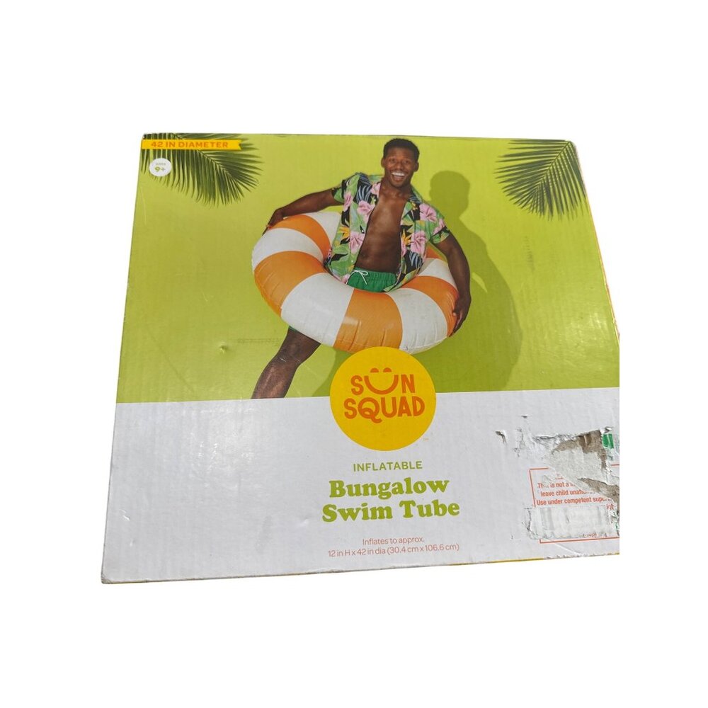 Sun Squad Bungalow Inflatable 42" Diameter Swim Tube For Ages 9+ SKU8173